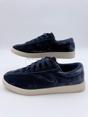 Madewell Tretorn Womens Velvet Sneakers US 7 Navy Blue Casual Shoes